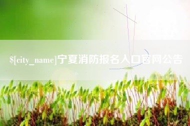 来宾宁夏消防报名入口官网公告