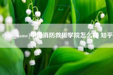 来宾中国消防救援学院怎么样 知乎