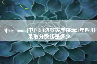 来宾中国消防救援学院2021年四川录取分数线是多少