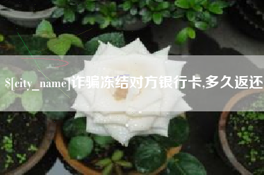 来宾诈骗冻结对方银行卡,多久返还