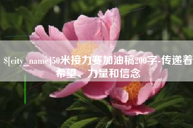 来宾50米接力赛加油稿200字-传递着希望、力量和信念