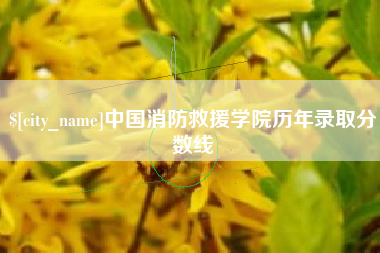 来宾中国消防救援学院历年录取分数线