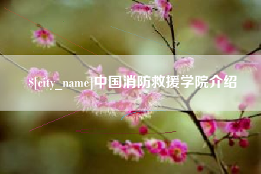 来宾中国消防救援学院介绍
