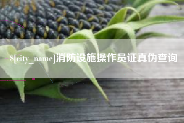 来宾消防设施操作员证真伪查询