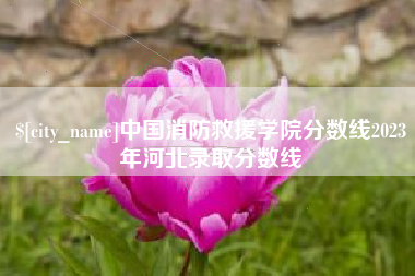 来宾中国消防救援学院分数线2023年河北录取分数线