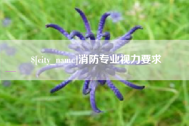来宾消防专业视力要求