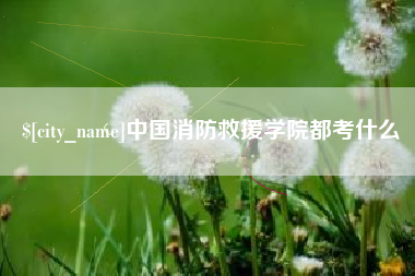 来宾中国消防救援学院都考什么