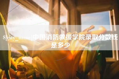 来宾中国消防救援学院录取分数线是多少