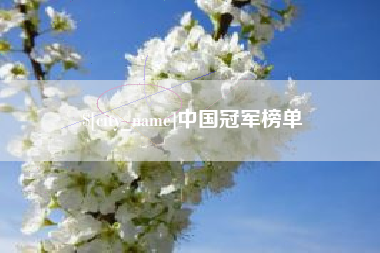 来宾中国冠军榜单