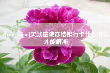 来宾欠款法院冻结银行卡什么时候才能解冻
