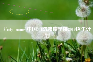 来宾中国消防救援学院2019招生计划