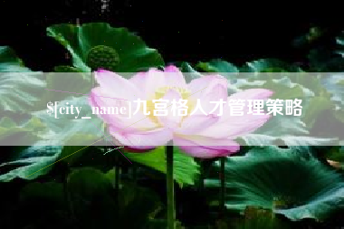 来宾九宫格人才管理策略