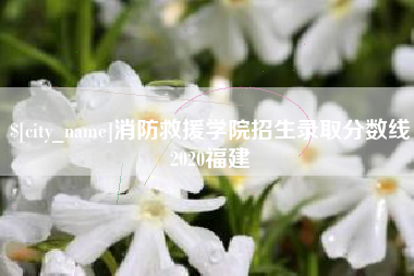 来宾消防救援学院招生录取分数线2020福建