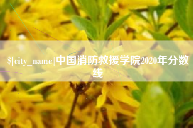 来宾中国消防救援学院2020年分数线